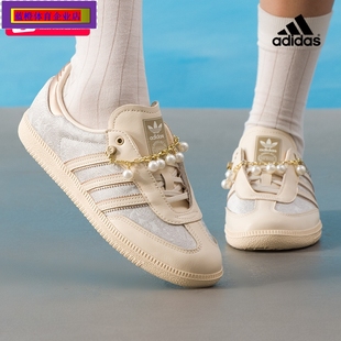 阿迪达斯三叶草SAMBA女鞋2025夏季新款透气运动休闲鞋JQ2616