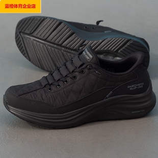 斯凯奇闪穿跑步鞋男鞋春季新款黑武士运动鞋轻便减震慢跑鞋232619