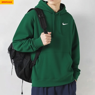 耐克衣服男款冬季薄款穿搭卫衣健身运动长袖连帽外套上衣HF1177