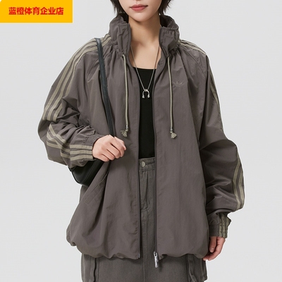 阿迪达斯三叶草宽松复古外套女装春季新款女士休闲夹克运动KR2625