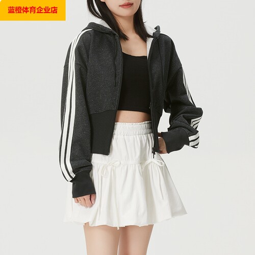 阿迪达斯正品女装2026春夏季新运动连帽跑步休闲外套KX8905