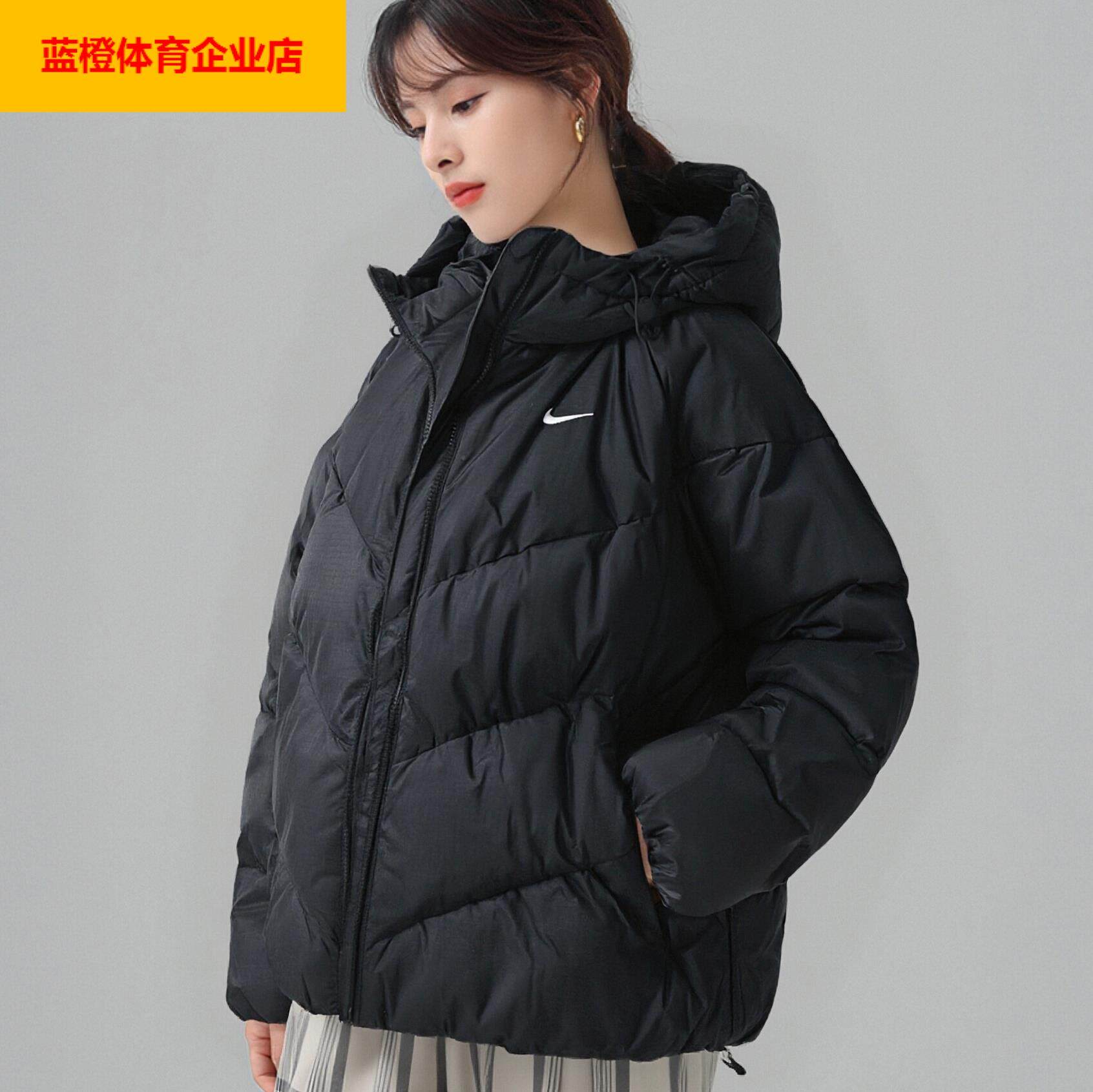 耐克正品羽绒服女款2025新款舒适保暖防风连帽羽外套HV5236