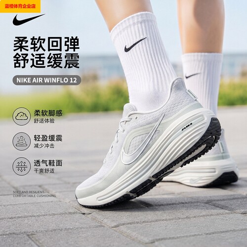 NIKE缓震跑步鞋女鞋夏季新款网面透气运动鞋训练鞋HV9273
