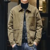 工装 鸭绒保暖猎装 衬衫 冬季 夹克外套男 羽绒服男士 高级感美式