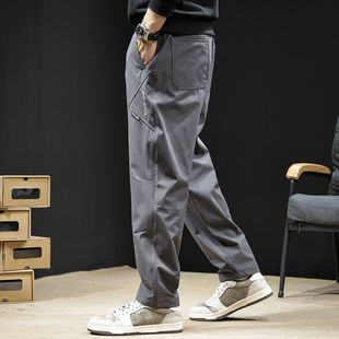 男秋季 直筒机能锥形裤 2024新款 春秋男士 子 户外冲锋男裤 潮牌休闲裤