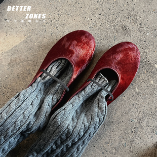 小众时髦 芭蕾舞鞋 越看越高级 一字带平底单鞋 马毛奶奶鞋 Better