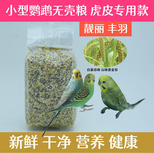 小米小型脱壳鹦鹉粮虎皮无壳粮
