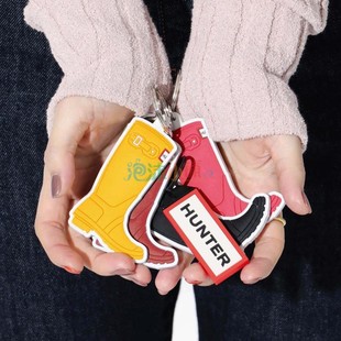 正品 HUNTER 经典雨靴背包形钥匙环钥匙扣 双肩包配饰 车钥匙扣