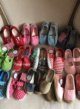 正品现货Cienta  西班牙儿童男女帆布鞋香香鞋一脚蹬板鞋 ins软底