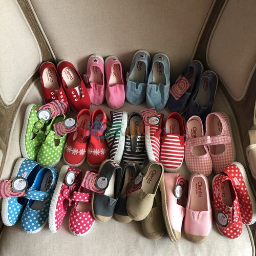 cienta儿童帆布鞋一脚蹬板鞋