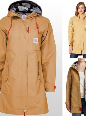 现货 TOPO DESIGNS 男女春秋户外防水冲锋衣雨衣连帽中长款风衣