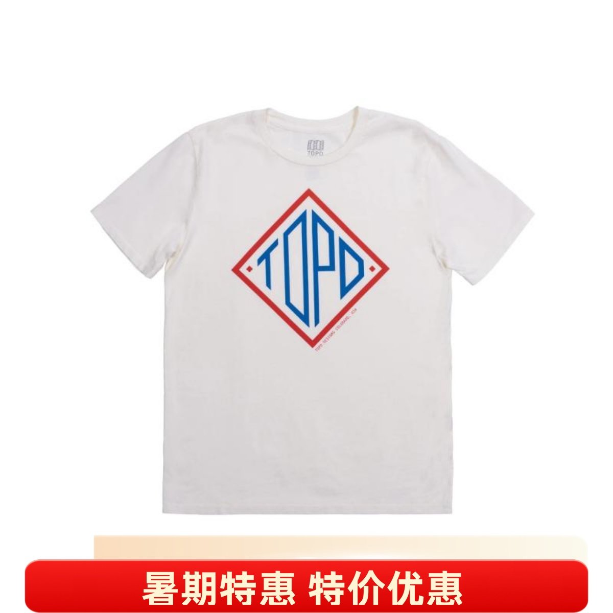 topo designs diamond 运动休闲户外露营攀岩有机棉短袖t恤