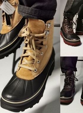 现货Sorel冰熊Caribou Storm冬季户外防寒防滑防水羊毛雪地靴短靴