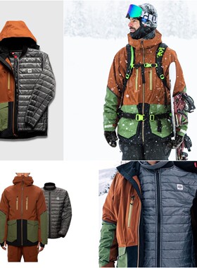 686单板双板滑雪服防寒服两件套