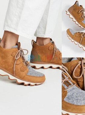 正品现货冰熊 Sorel Kinetic Caribou户外防滑防水轻便短靴雪地靴