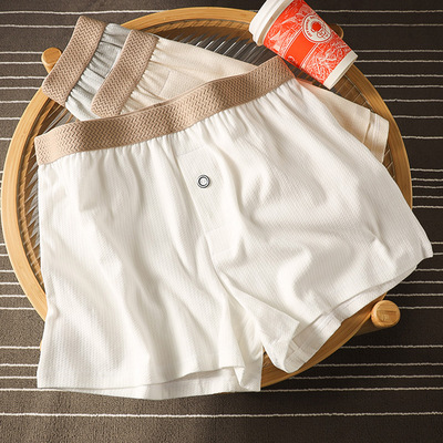 内裤男士纯棉透气宽松阿罗裤男生高档舒适休闲四角裤大码运动裤头