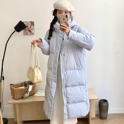 反季中戏羽绒服女中长款过膝冬季2024新高端加厚时尚宽松休闲外套