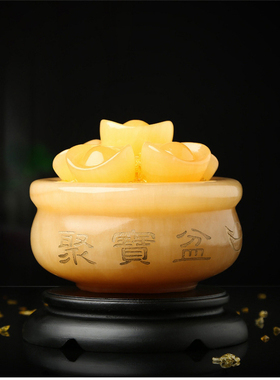 工艺元宝招财玉石电视柜家居装饰