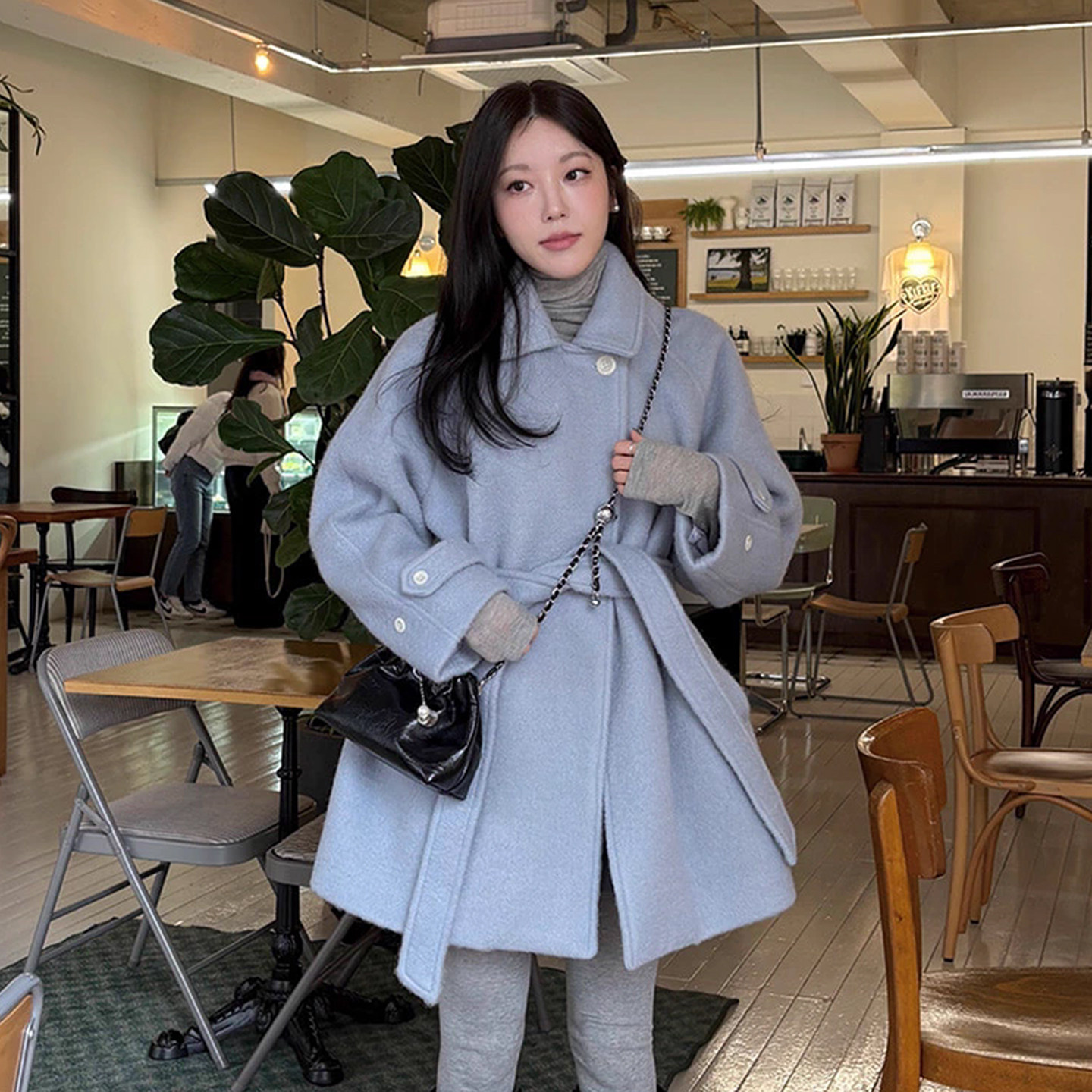 温柔气质加棉保暖中长款毛呢外套女2025冬季新款绑带收腰百搭上衣,女装/女士精品,毛呢外套,淘宝优惠券,粉丝福利购,淘宝优惠卷