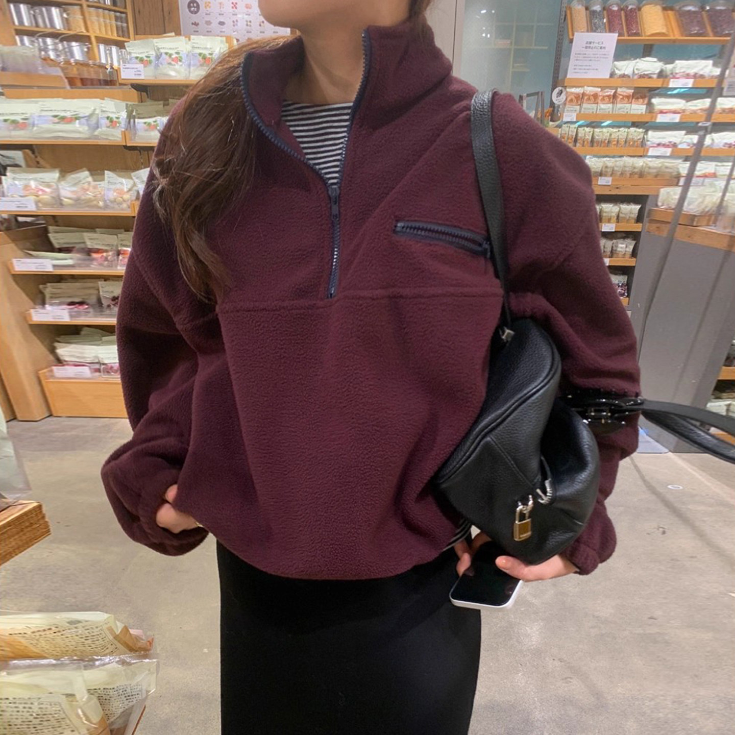 复古风半拉链口袋摇粒绒卫衣外套女2025冬季新款叠穿抽绳保暖绒衫,女装/女士精品,卫衣/绒衫,淘宝优惠券,粉丝福利购,淘宝优惠卷