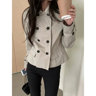 良良家高级感短款风衣外套女2026秋季新款修身显瘦巨好看夹克上衣
