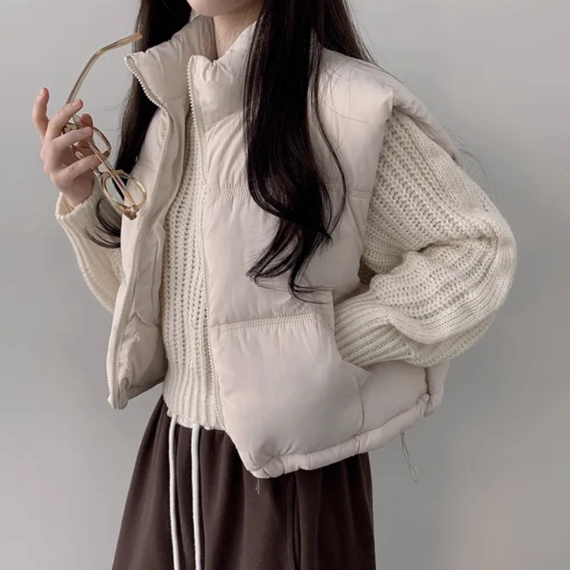 小个子羽绒服面包服坎肩马夹外套
