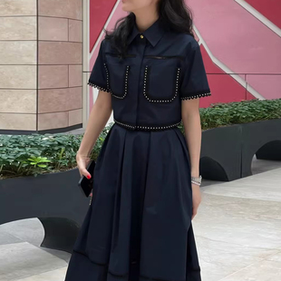 新款 良良家时尚 女夏季 小花边拼接衬衫 两边插口袋半身裙两件套 套装