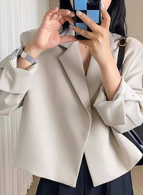 一粒扣宽松经典百搭长袖西服外套