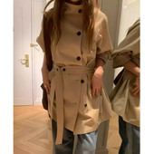 气质立领中长款 2026新款 上衣 复古高级感风衣外套女春季 良良家