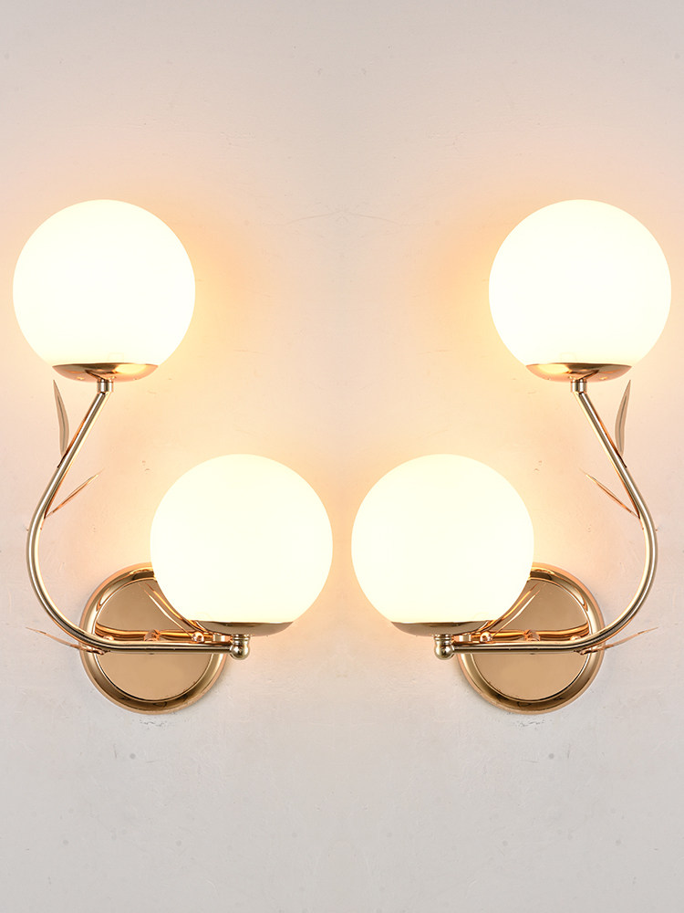 현대 미니멀 유리 벽 램프 LED 침실 머리맡 램프 거실 TV 배경 벽 램프 계단 통로 램프