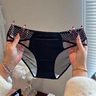 纯棉档性感舒适 镂空纯欲风蕾丝内裤 8960 法式