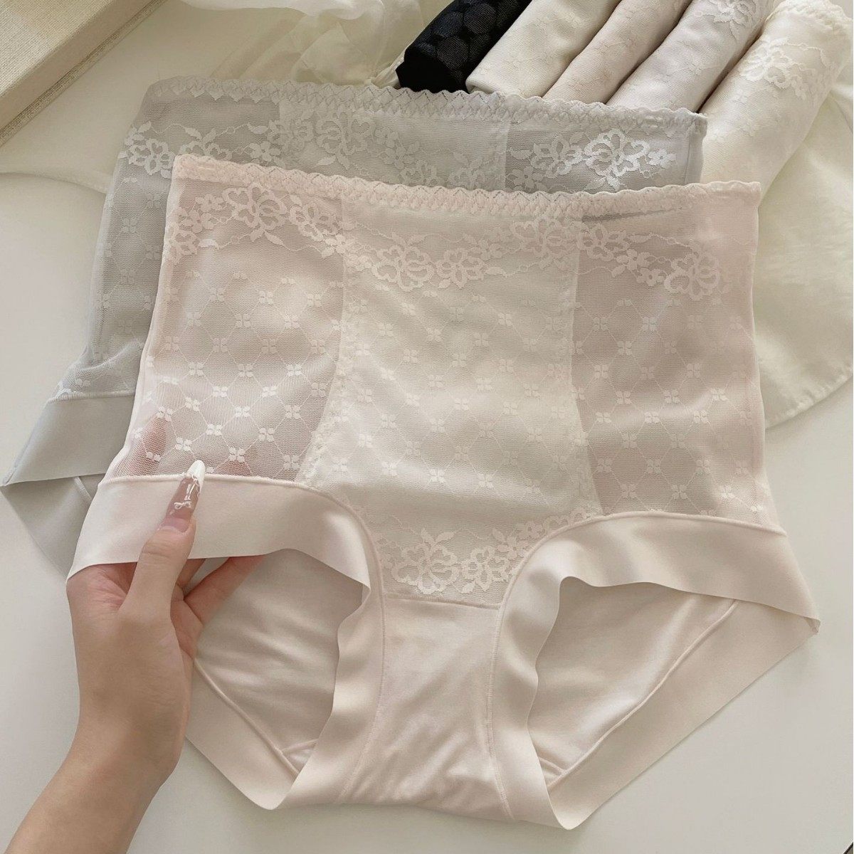 60S莫代尔高腰轻塑蕾丝女士包臀内裤透气亲肤柔软无痕纯棉抑菌10A,女士内衣/男士内衣/家居服,男三角内裤,淘宝优惠券,粉丝福利购,淘宝优惠卷