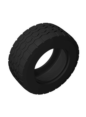 跃高积木 49.5x20mm轮胎 2个科技件拼装散件兼容乐高配件15413