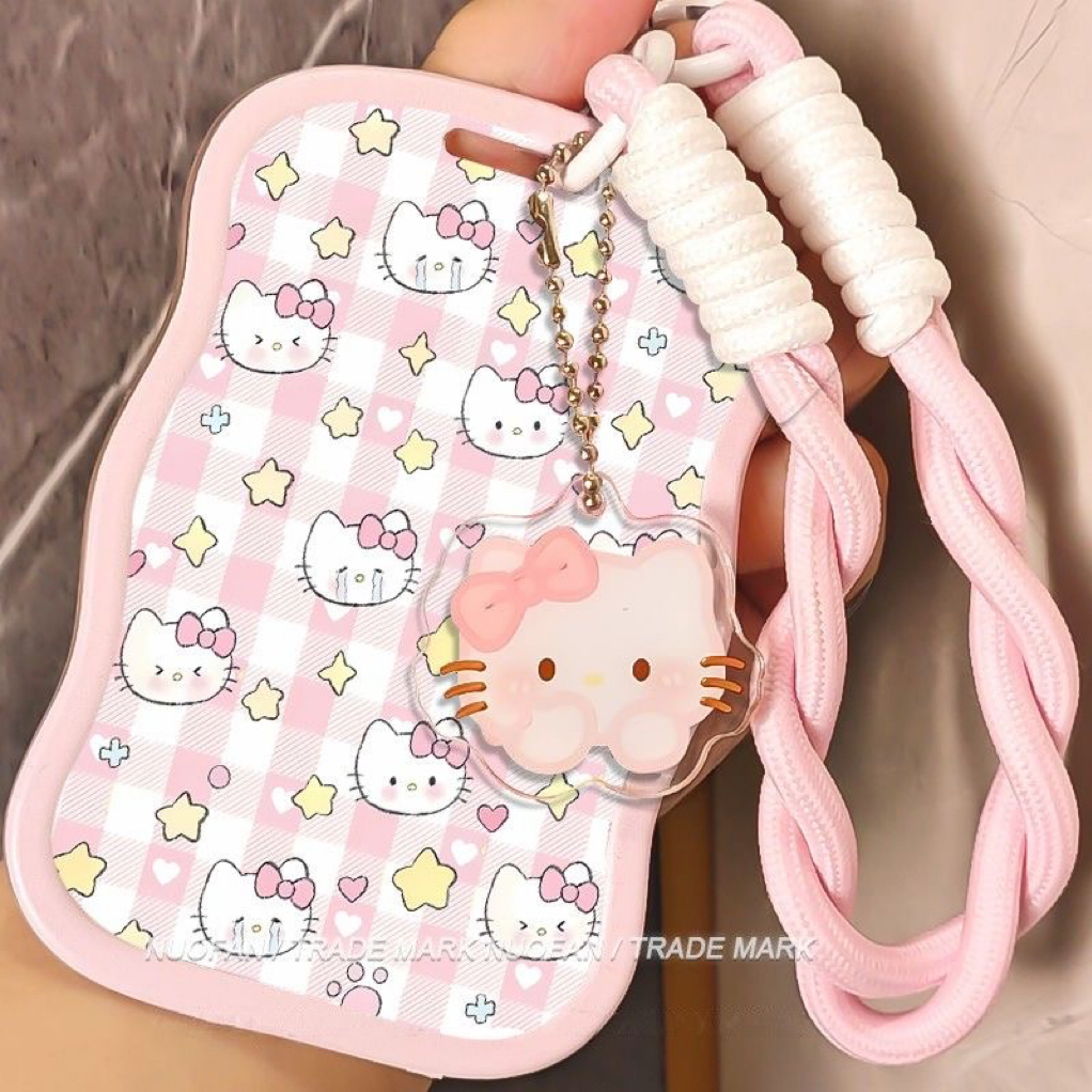 哭泣满屏Kitty猫学生卡套设计感校园电梯门禁卡钥匙扣身份证件