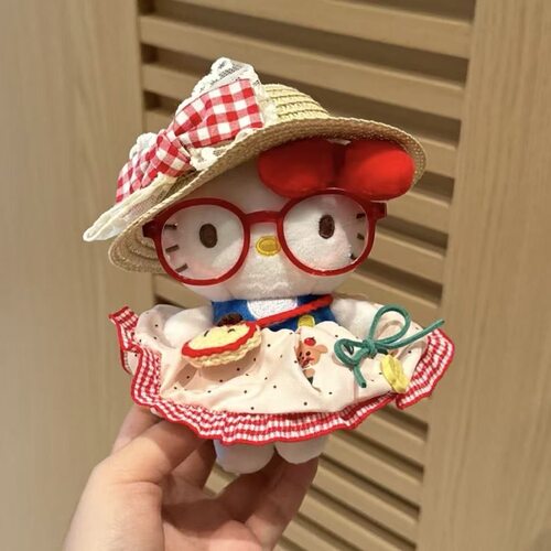 HelloKitty包挂件旅游遮阳帽蓬蓬裙套装毛绒玩偶挂饰钥匙扣礼物