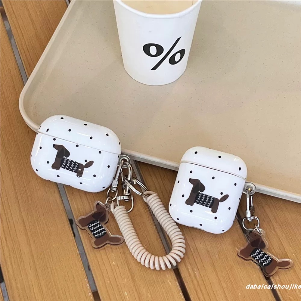 波点腊肠狗适用airpods3耳机套4代女pro3/airpodspro2保护套新款