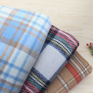 英伦厚款大格子混纺布料 秋冬服装外套大衣长裙斗篷披肩长袍面料