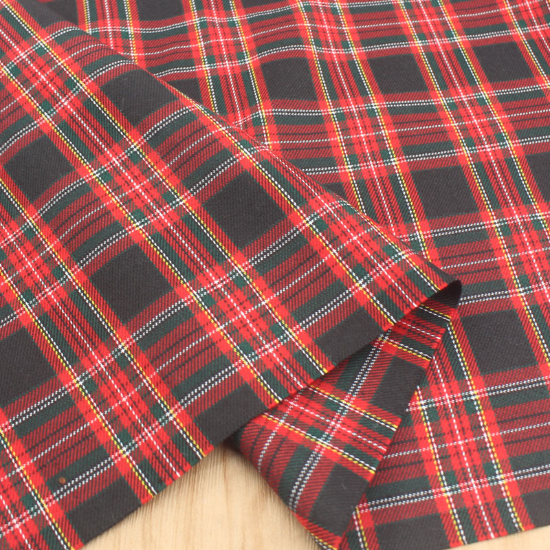 混纺服饰英伦斜纹格子布料