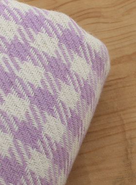 文艺香芋紫色厚款斜纹格子 冬季服装大衣外套裙子童装抱枕diy面料