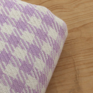 大衣外套裙子童装 文艺香芋紫色厚款 服装 冬季 抱枕diy面料 斜纹格子