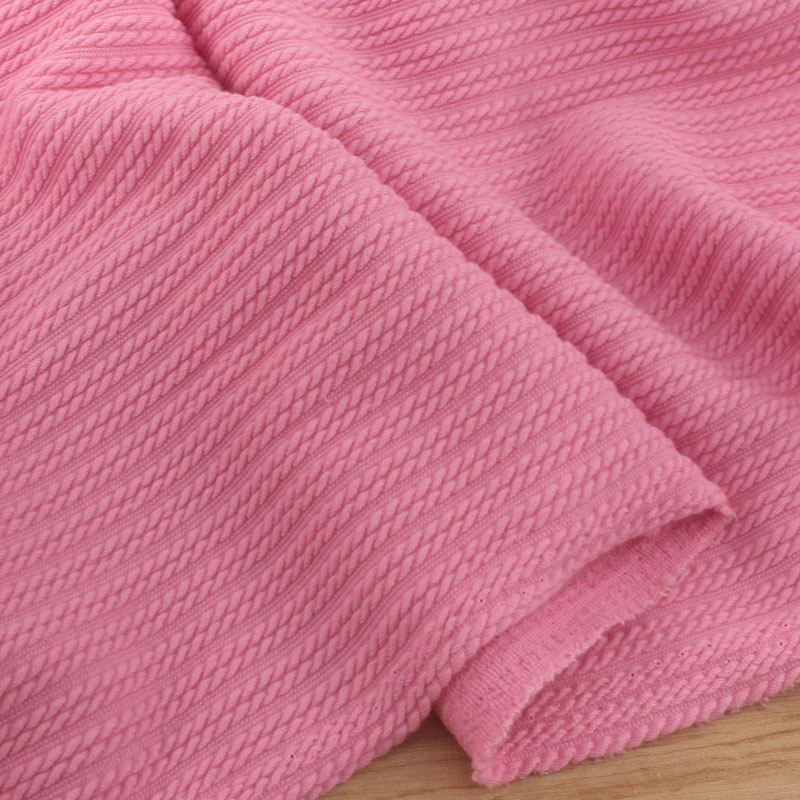 文艺粉红色弹力立体编织粗花条纹布料 上衣服装裙子童装娃衣面料,居家布艺,海绵垫/布料/面料/手工diy,淘宝优惠券,粉丝福利购,淘宝优惠卷