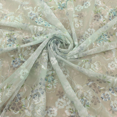 网纱服装古典绣花网纱布料