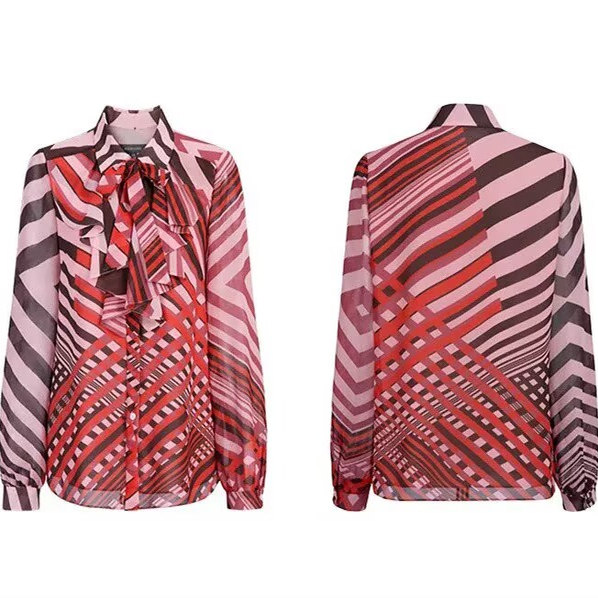 玛俪琳条纹衬衫A1DAW20070