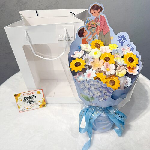 教师节花束景德镇陶瓷花束仿真向日葵陶瓷花永生花送女友闺蜜老师