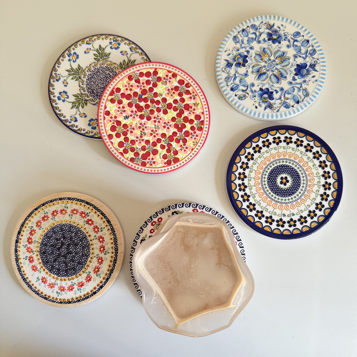 梵特茜轻奢复古烫金杯垫