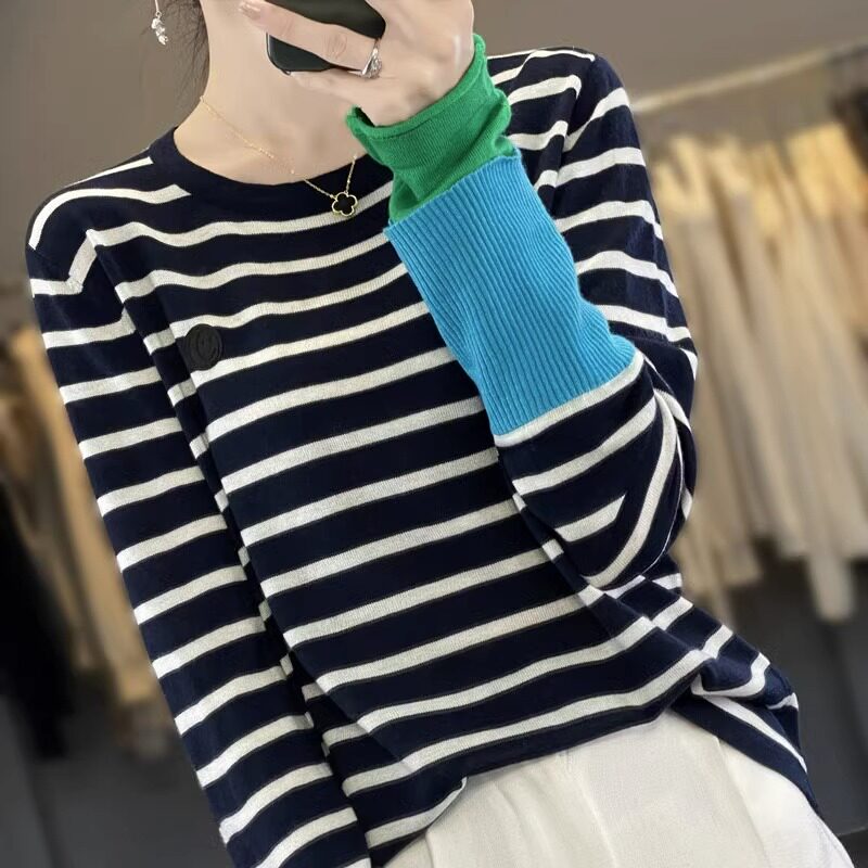 羊毛衫开衫圆领宽松系扣针织衫