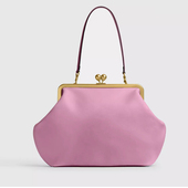 大容量单肩包 走秀同款 Kisslock金属框架夹子包2026新款 欧美春季