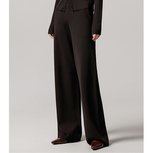 【朗定单】2025秋新款气质羊毛直筒休闲裤高级百搭阔腿裤长裤女