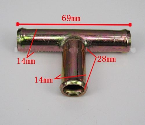 汽车废气三通管耐高温三通水管 改CNG燃气 金属塑料连接管2469