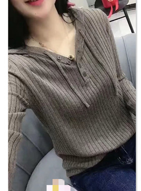 今年流行特惠88032大爱美依缘2025秋冬新款时尚长袖连帽打底衫女